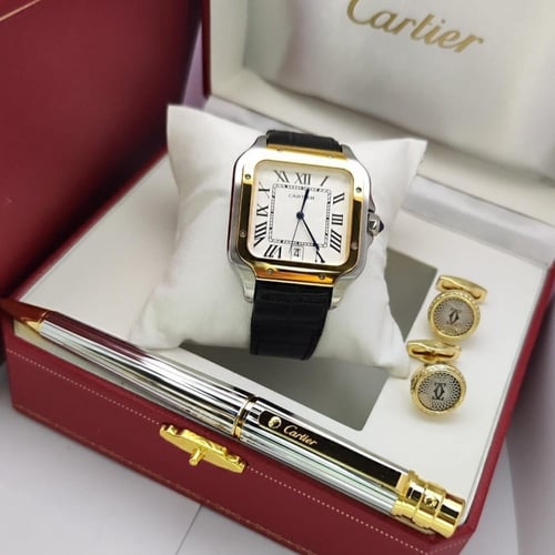 طقم رجالي كارتير (ساعة -قلم -كبك)
