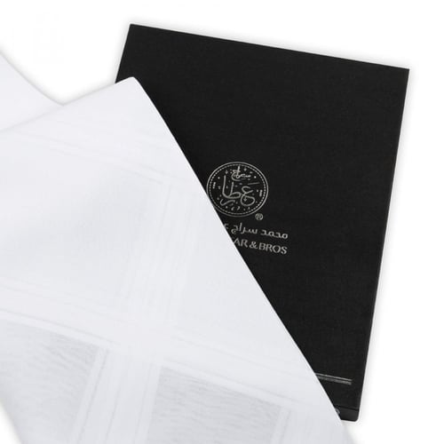 شماغ العطار سراج ابيض مودرن