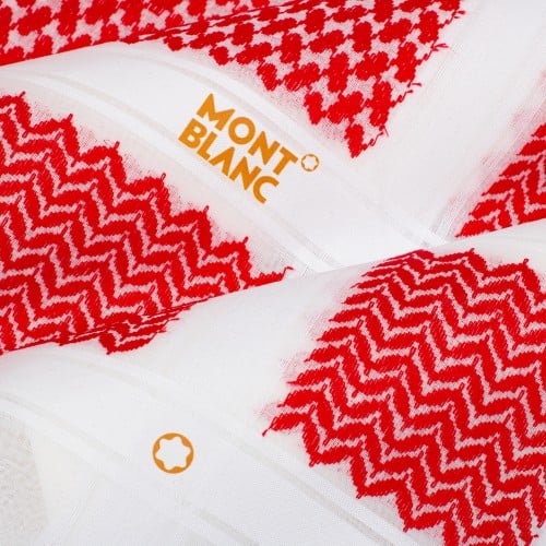 عرض شماغين مونت بلانك (احمر+ابيض)