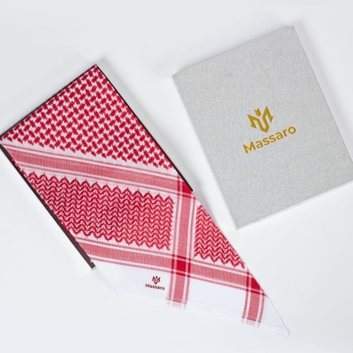 شماغ ماسارو ختم أحمر - Massaro
