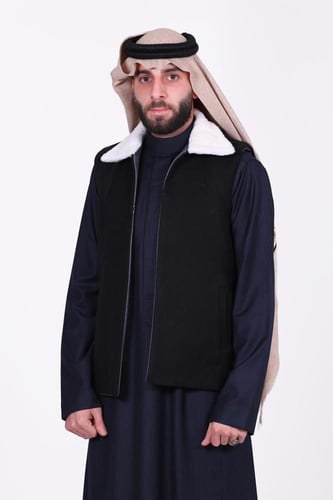 سديري دبل فيس رصاصي مع اسود