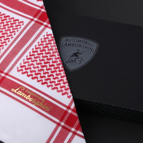 شماغ احمر لامبورغيني انجليزي LAM-R
