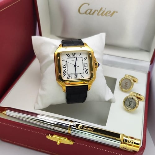 طقم رجالي كارتير (ساعة -قلم -كبك)