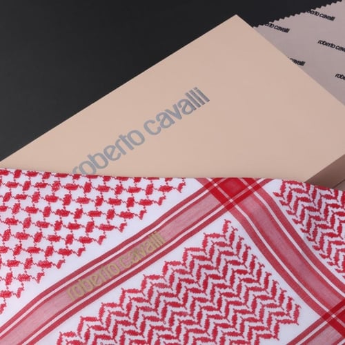 شماغ روبرتو كافالي احمر R.C-R