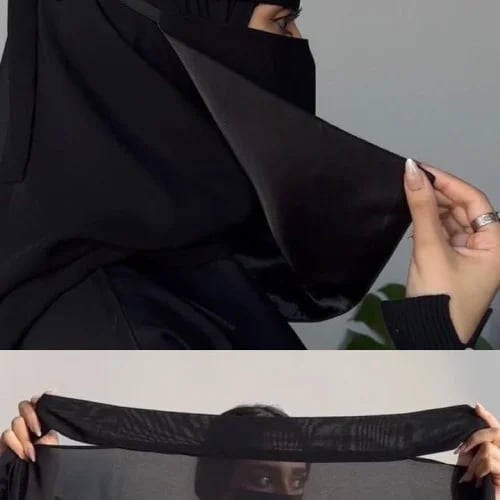 2 طرحه ربط + 2 نقاب مبطن حرير