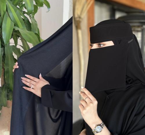 عرض طرحه مبطنه قطن+نقاب بانو الملكي