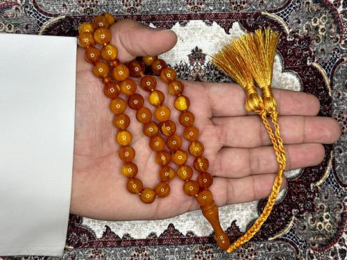 سبحة بكلايت برتقالي ممزوج كركوشة تفصال