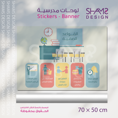 لوحة القواعد الصفية