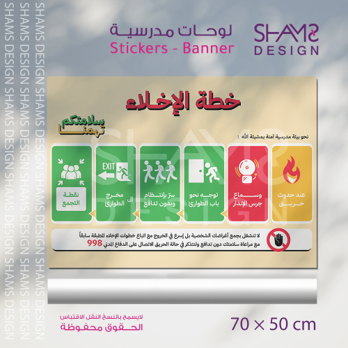 لوحة خطة الإخلاء