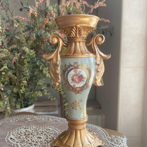 ستاند شمعه رويال لون اخضر فاتح المقاس الوسط | Roya...