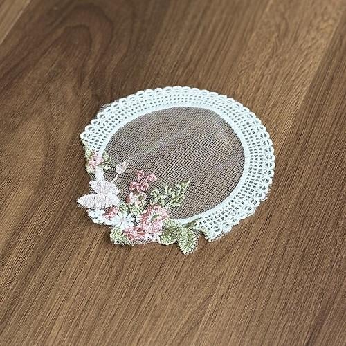 كوستر دانتيل اوف وايت | Lace Coster Off White 12 c...