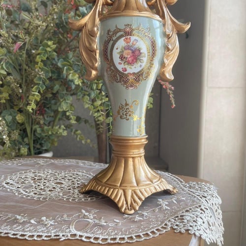 ستاند شمعه رويال لون اخضر فاتح المقاس الوسط | Roya...