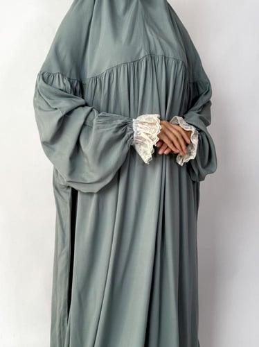 جلال صلاة 1 قطعة كم دانتيل | Prayer Dress 1 Part L...