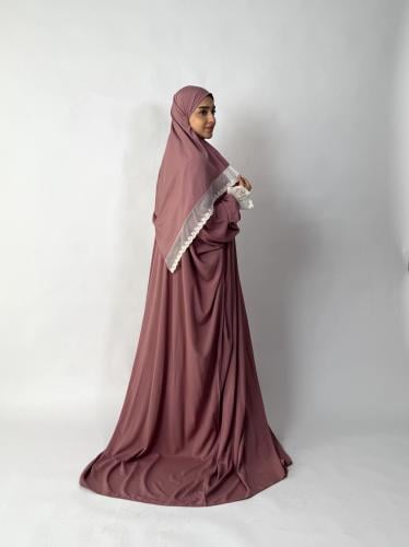 جلال صلاة 2 قطعة كم دانتيل | Prayer Dress 2 Part L...