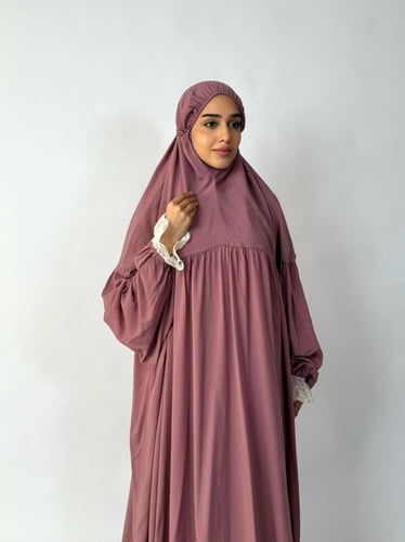 جلال صلاة 1 قطعة كم دانتيل | Prayer Dress 1 Part L...