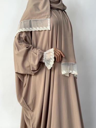 جلال صلاة 2 قطعة كم دانتيل | Prayer Dress 2 Part L...