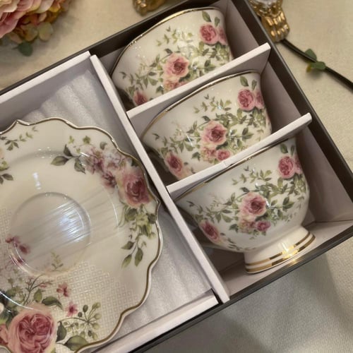 طقم 6 اكواب شاي سعة الكوب الواحد 220 مل