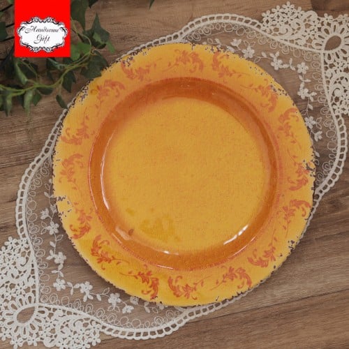 صحن ميلامين برتقالي 28 سم | Melamine Orange Plate...