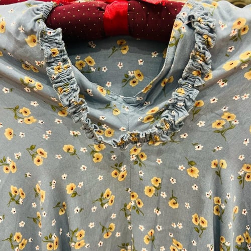 جلال صلاة ازرق مشجر 1 قطعة كم مطاط | Prayer Dress...