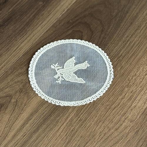 6 قطع قواعد أكواب دانتيل بيج |Lace Coster Beige 12...