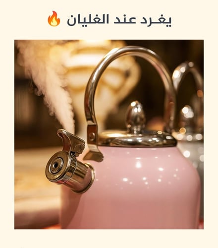 إبريق شاي وردي سعة 3 لتر |Pink Teapot 3 ltr with B...