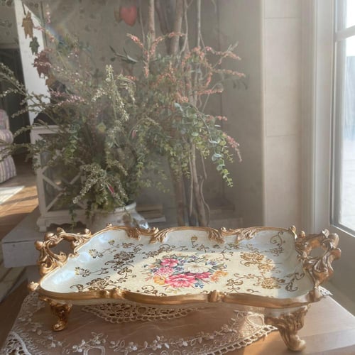 صينية تقديم رويال لون عاجي فكتوري | Resin Plate Iv...