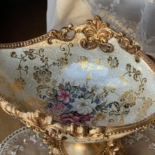 طبق تقديم فواكة ريزن طراز فيكتوري كبير | Resin Fru...