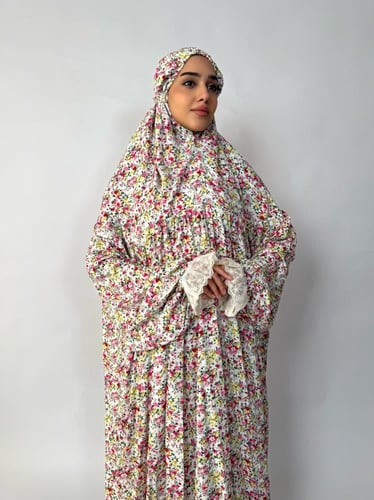 جلال صلاة 1 قطعة كم دانتيل | Prayer Dress 1 Part L...