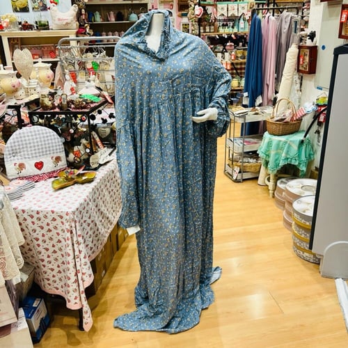 جلال صلاة ازرق مشجر 1 قطعة كم مطاط | Prayer Dress...