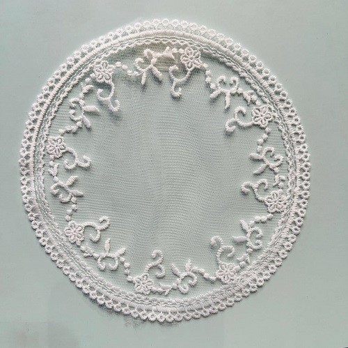 طقم6 قطع قواعد أكواب من الدانتيل الأبيض |Lace Cost...