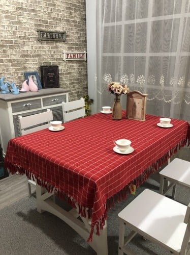 مفرش طاولة قطني مقاس180*135 | Cotton table Cloth