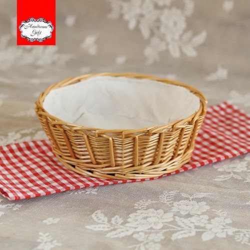 سلة خيزران دائرية المقاس الصغير | Round bamboo bas...