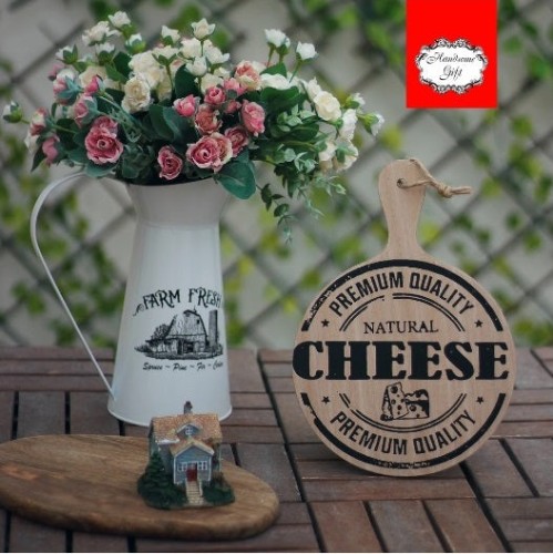 لوحة جدارية خشبية قطاعة جبن مقاس 20*28 سم لون خشبي...