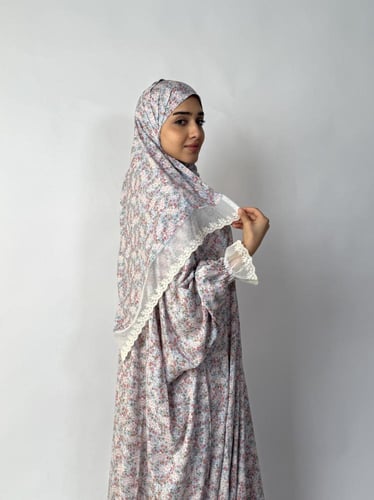 جلال صلاة 2 قطعة كم دانتيل | Prayer Dress 2 Part L...