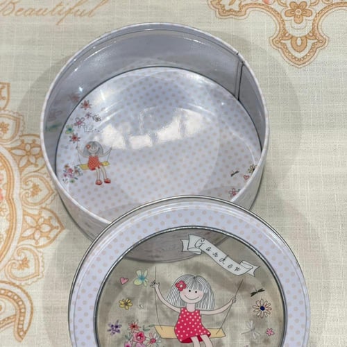 علبه معدنية بغطاء بلاستيك شفاف متعددة الاستخدام |...