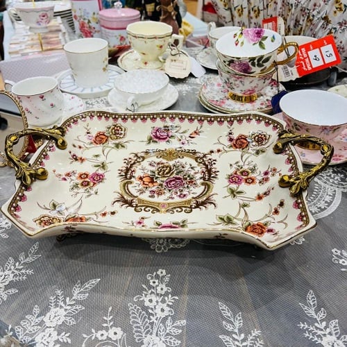 صينية على الطراز الفيكتوري| Resin Plate Size:-36x2...