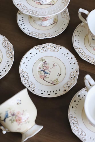 طقم مكون من 6 اكواب لون بيج مشجر فكتوري | Set of 6...