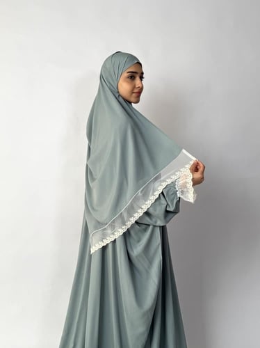 جلال صلاة 2 قطعة كم دانتيل | Prayer Dress 2 Part L...