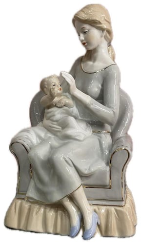 عروسة سيراميك | Porcelain Girl Size:-25x15x14 cm