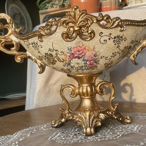 طبق تقديم فواكة ريزن طراز فيكتوري كبير | Resin Fru...