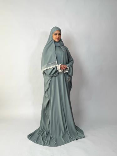 جلال صلاة 2 قطعة كم دانتيل | Prayer Dress 2 Part L...