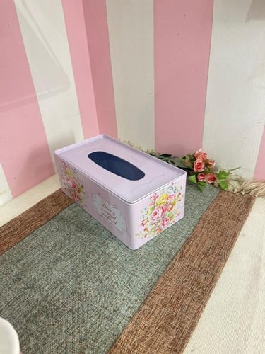 علبة مناديل معدنية |Tin Tissue Box Size:-25x13x9 c...