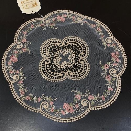 مفرش دانتيل 30 سم موكا | Lace Table Cover 30 cm Mo...