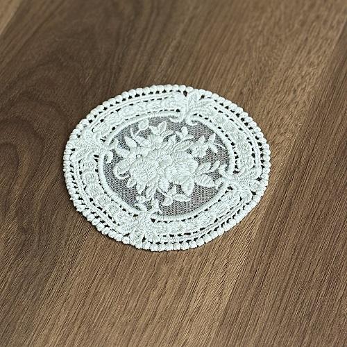 كوستر دانتيل رمادي | Lace Coster Gray 12 cm