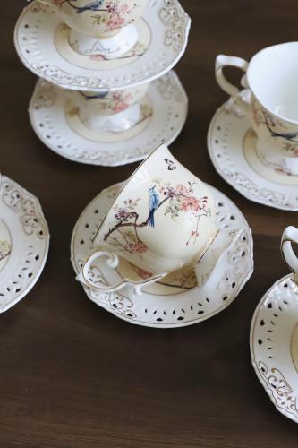 طقم مكون من 6 اكواب لون بيج مشجر فكتوري | Set of 6...