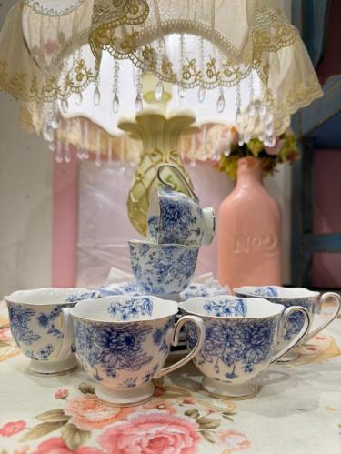 طقم قهوة تركي مورد |Turkish Coffee Set Floral 130...