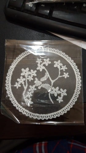 كوستر دانتيل | Lace Coster Size 12 cm Off White