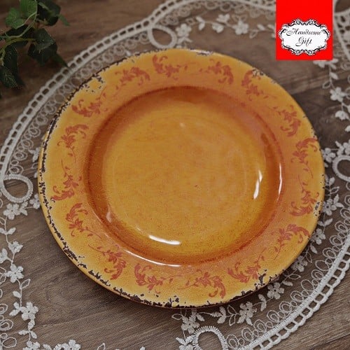 صحن ميلامين برتقالي 22 سم | Melamine Orange Plate...