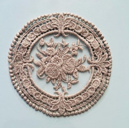 كوستر دانتيل رمادي | Lace Coster Gray 12 cm