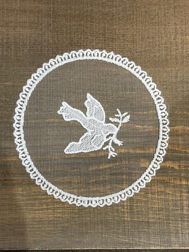 6 قطع قواعد أكواب من الدانتيل الأبيض |Lace Coster...